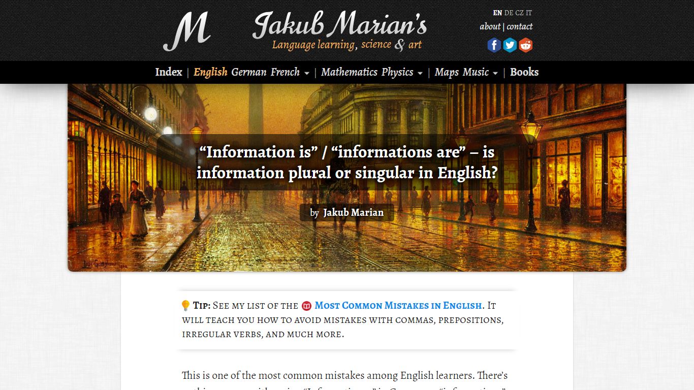 “Information is” / “informations are” – is information plural or ...
